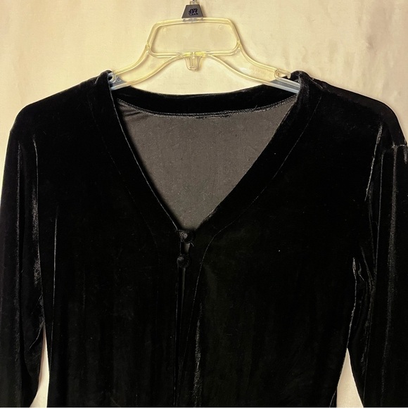Vintage Black Velvet Cardigan, Large - Picture 5 of 5